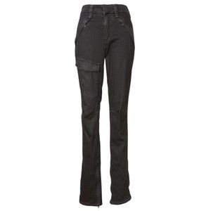 RtA Womens 24 High Rise Black Denim Paneled Cargo‎ Skinny Jeans Zip Ankle